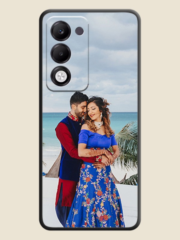Custom Full Single Pic Upload On Space Black Custom Soft Matte Mobile Back Cover - Oppo k13x 5G