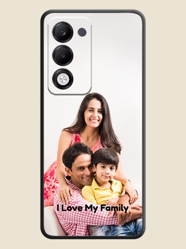 Custom Full Single Pic Upload With Text On Space Black Custom Soft Matte Mobile Back Cover - Oppo k13x 5G