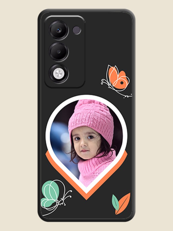 Custom Upload Pic With Simple Butterly Design On Space Black Custom Soft Matte Mobile Back Cover - Oppo k13x 5G