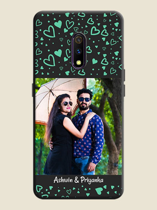 Custom Sea Green Indefinite Love Pattern on Photo on Space Black Soft Matte Mobile Cover - Oppo K3