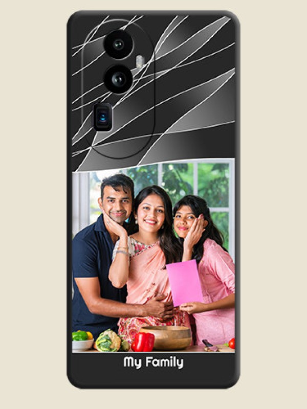 Custom Mixed Wave Lines - Photo on Space Black Soft Matte Mobile Cover - Reno 10 Pro Plus 5G