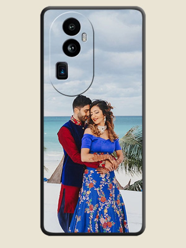 Custom Full Single Pic Upload On Space Black Personalized Soft Matte Phone Covers - Reno 10 Pro Plus 5G