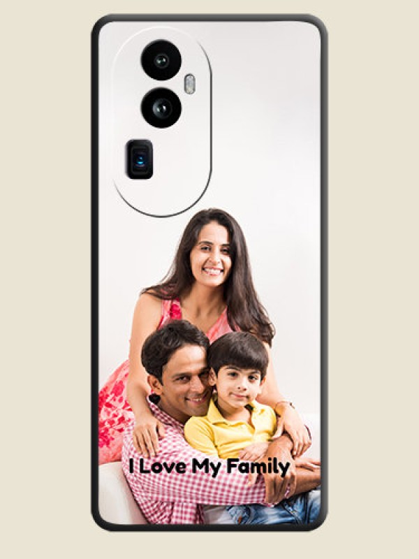 Custom Full Single Pic Upload With Text On Space Black Personalized Soft Matte Phone Covers - Reno 10 Pro Plus 5G