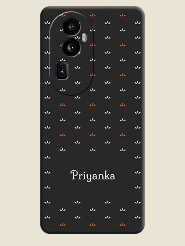 Custom Simple Pattern With Custom Text On Space Black Personalized Soft Matte Phone Covers - Reno 10 Pro Plus 5G