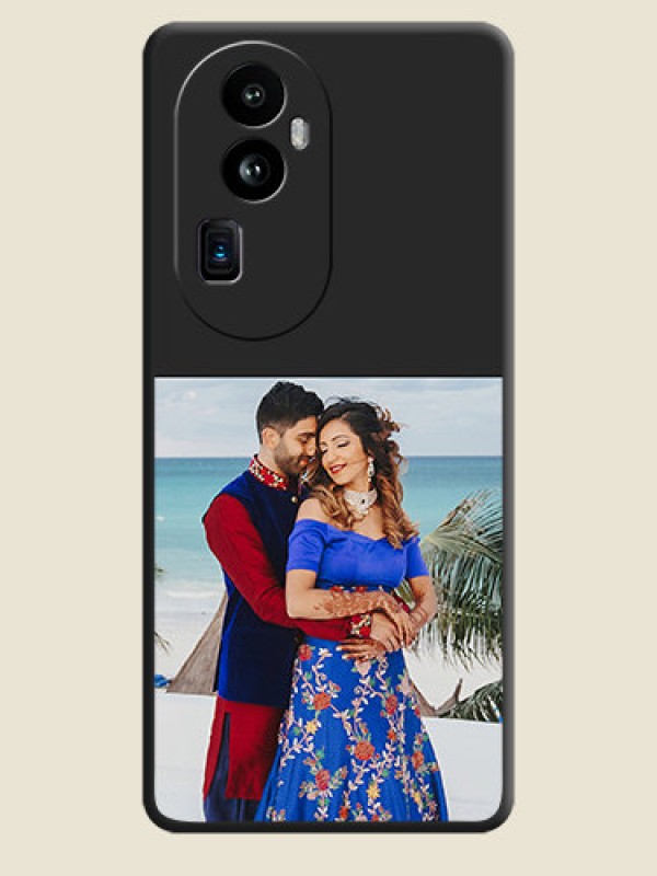 Custom Image Upload With Space Black Color On Custom Soft Matte Mobile Back Cover - Oppo Reno 10 Pro Plus 5G