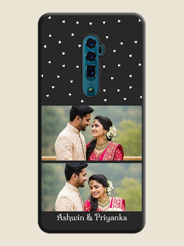 Custom Miniature Love Symbols with Name on Space Black Custom Soft Matte Back Cover - Oppo Reno 10X Zoom