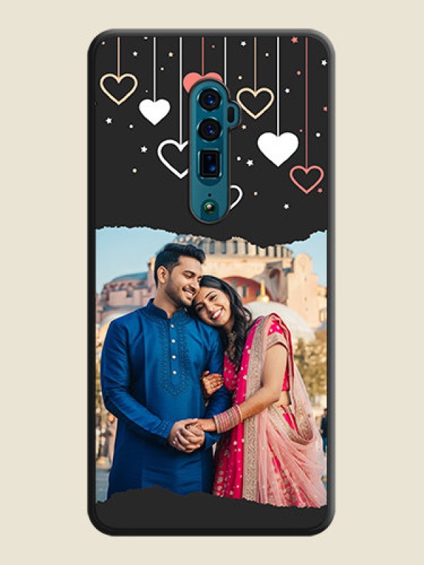 Custom Love Hangings with Splash Wave Picture on Space Black Custom Soft Matte Phone Back Cover - Oppo Reno 10X Zoom