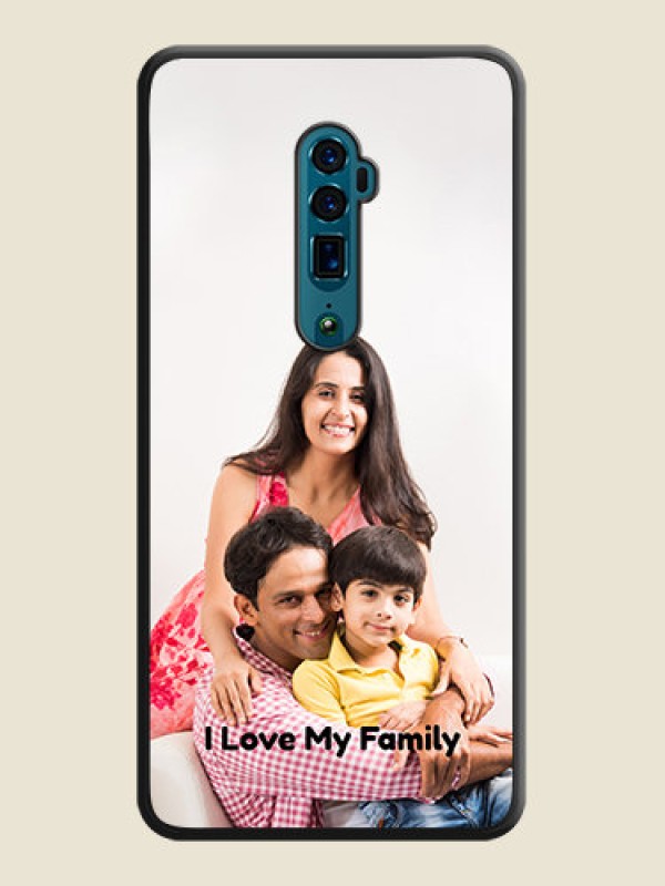 Custom Full Single Pic Upload With Text On Space Black Personalized Soft Matte Phone Covers -Oppo Reno 10X Zoom
