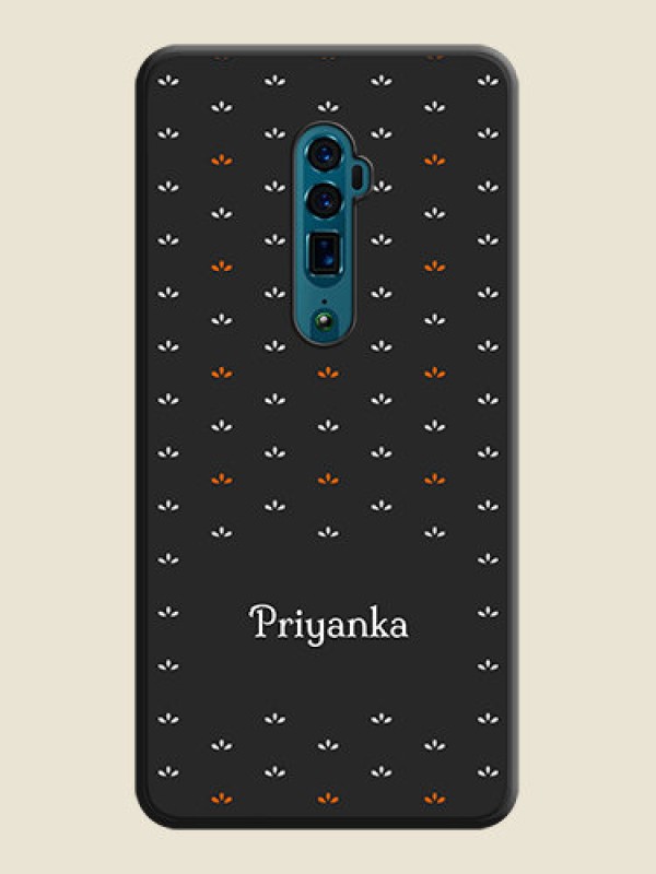 Custom Simple Pattern With Custom Text On Space Black Personalized Soft Matte Phone Covers -Oppo Reno 10X Zoom