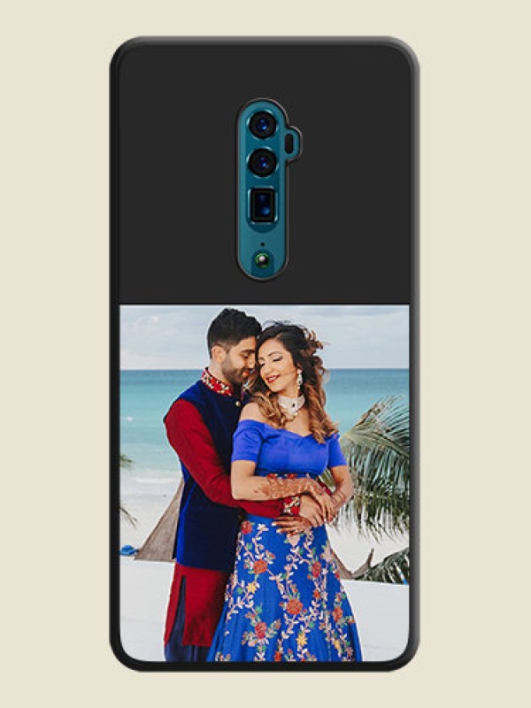 Custom Image Upload With Space Black Color On Custom Soft Matte Mobile Back Cover - Oppo Reno 10X Zoom