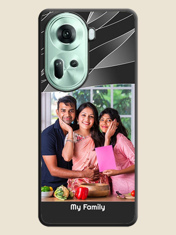 Custom Mixed Wave Lines - Photo on Space Black Soft Matte Mobile Cover - Reno 11 5G