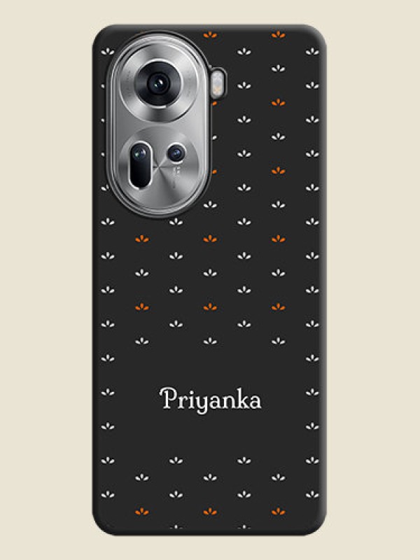 Custom Simple Pattern With Custom Text On Space Black Personalized Soft Matte Phone Covers - Reno 11 5G