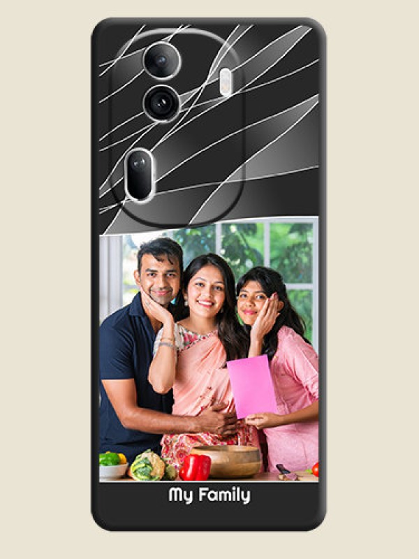 Custom Mixed Wave Lines - Photo on Space Black Soft Matte Mobile Cover - Reno 11 Pro 5G