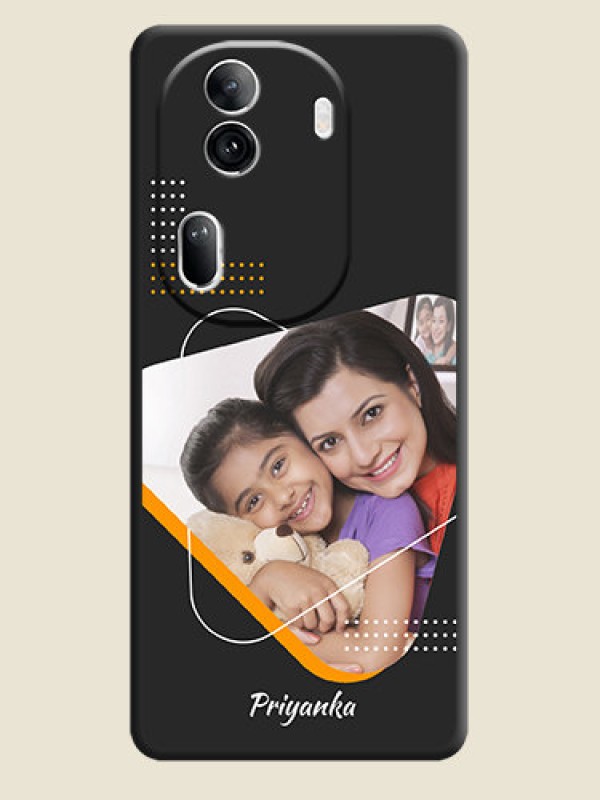 Custom Yellow Triangle - Photo on Space Black Soft Matte Phone Cover - Reno 11 Pro 5G