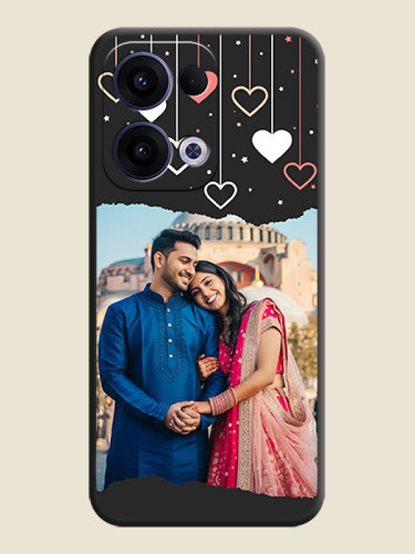 Custom Love Hangings with Splash Wave Picture On Space Black Custom Soft Matte Mobile Back Cover - Oppo Reno 13 5G