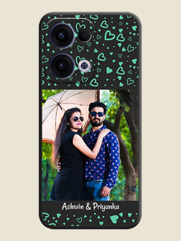 Custom Sea Green Indefinite Love Pattern on Photo On Space Black Custom Soft Matte Mobile Back Cover - Oppo Reno 13 5G