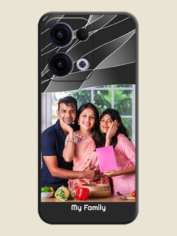 Custom Mixed Wave Lines on Photo On Space Black Custom Soft Matte Mobile Back Cover - Oppo Reno 13 5G