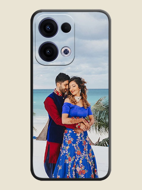 Custom Full Single Pic Upload On Space Black Custom Soft Matte Mobile Back Cover - Oppo Reno 13 5G