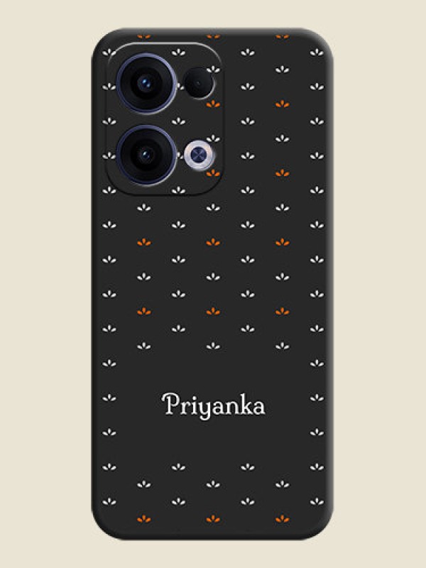 Custom Simple Pattern With Custom Text On Space Black Custom Soft Matte Mobile Back Cover - Oppo Reno 13 5G