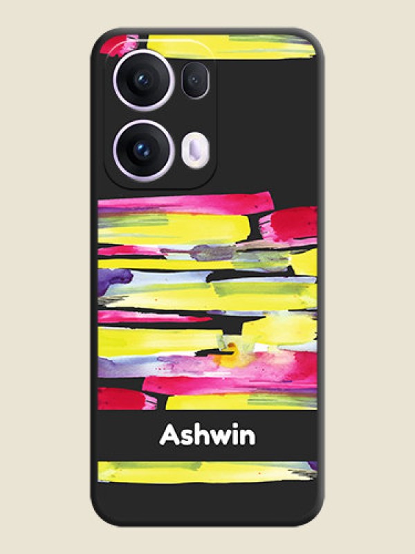 Custom Brush Coloured On Space Black Custom Soft Matte Mobile Back Cover - Oppo Reno 13 Pro 5G