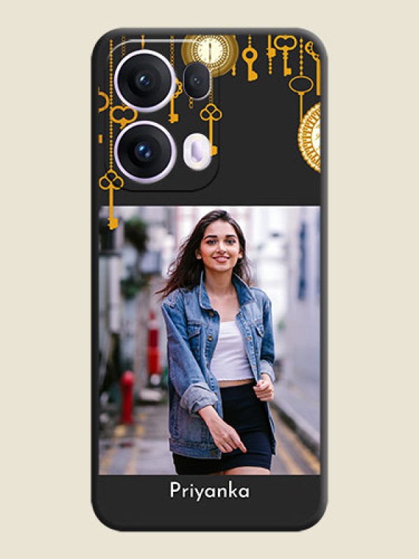 Custom Decorative Design with Text On Space Black Custom Soft Matte Mobile Back Cover - Oppo Reno 13 Pro 5G