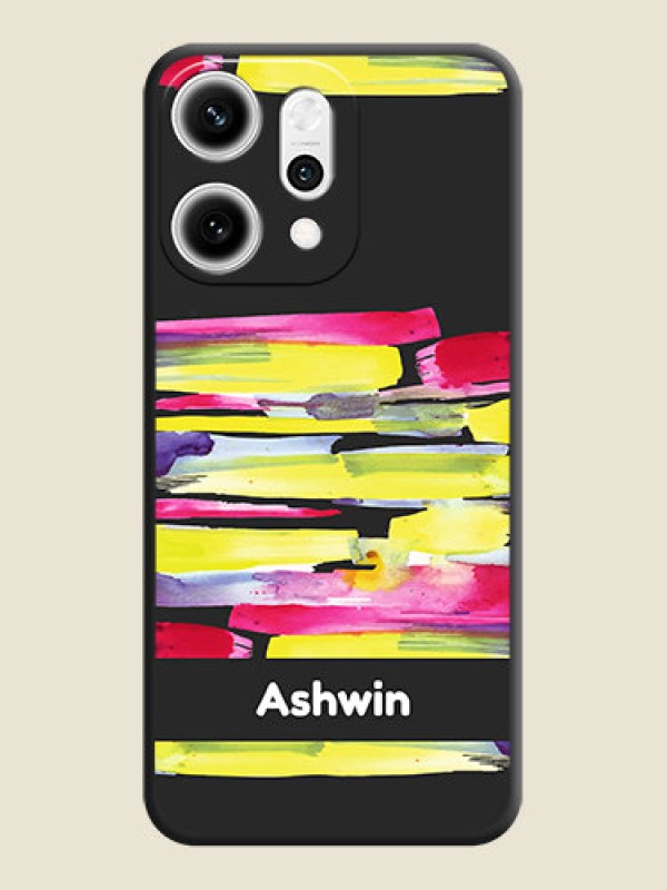 Custom Brush Coloured On Space Black Custom Soft Matte Mobile Back Cover - Oppo Reno 14 Pro 5G