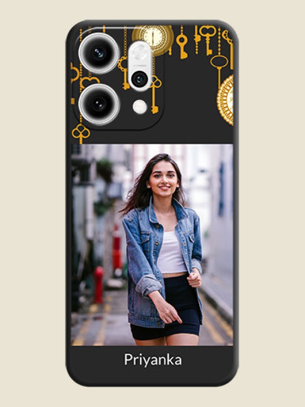 Custom Decorative Design with Text On Space Black Custom Soft Matte Mobile Back Cover - Oppo Reno 14 Pro 5G