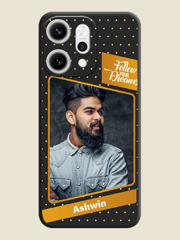 Custom Follow Your Dreams with White Dots On Space Black Custom Soft Matte Mobile Back Cover - Oppo Reno 14 Pro 5G