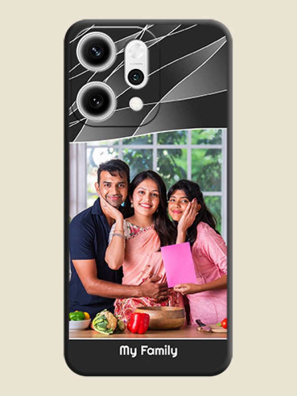 Custom Mixed Wave Lines on Photo On Space Black Custom Soft Matte Mobile Back Cover - Oppo Reno 14 Pro 5G