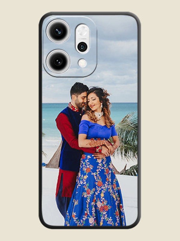 Custom Full Single Pic Upload On Space Black Custom Soft Matte Mobile Back Cover - Oppo Reno 14 Pro 5G