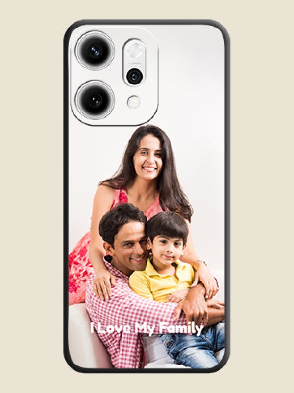 Custom Full Single Pic Upload With Text On Space Black Custom Soft Matte Mobile Back Cover - Oppo Reno 14 Pro 5G