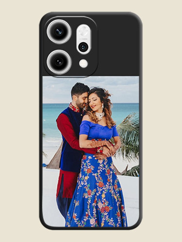 Custom Image Upload With Space Black Color On Custom Soft Matte Mobile Back Cover - Oppo Reno 14 Pro 5G