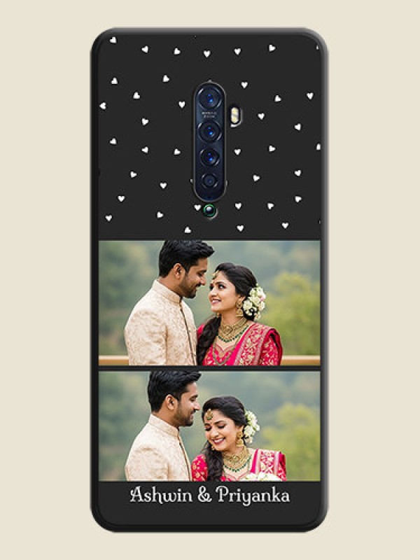 Custom Miniature Love Symbols with Name on Space Black Custom Soft Matte Back Cover - Oppo Reno 2