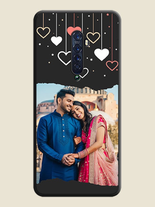 Custom Love Hangings with Splash Wave Picture on Space Black Custom Soft Matte Phone Back Cover - Oppo Reno 2