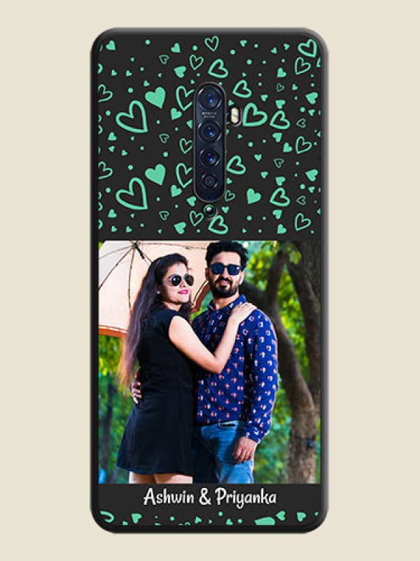 Custom Sea Green Indefinite Love Pattern on Photo on Space Black Soft Matte Mobile Cover - Oppo Reno 2