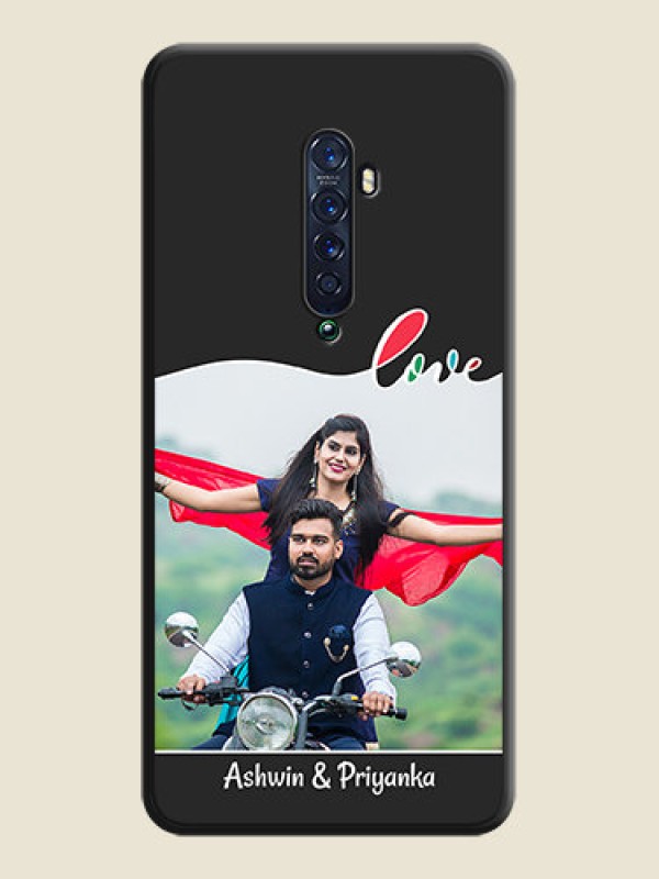 Custom Fall in Love Pattern with Picture on Photo on Space Black Soft Matte Mobile Case - Oppo Reno 2