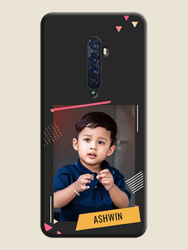 Custom Photo Frame with Triangle Small Dots on Photo on Space Black Soft Matte Back Cover - Oppo Reno 2