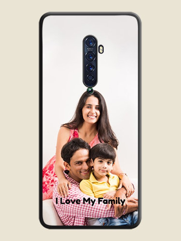 Custom Full Single Pic Upload With Text On Space Black Personalized Soft Matte Phone Covers -Oppo Reno 2