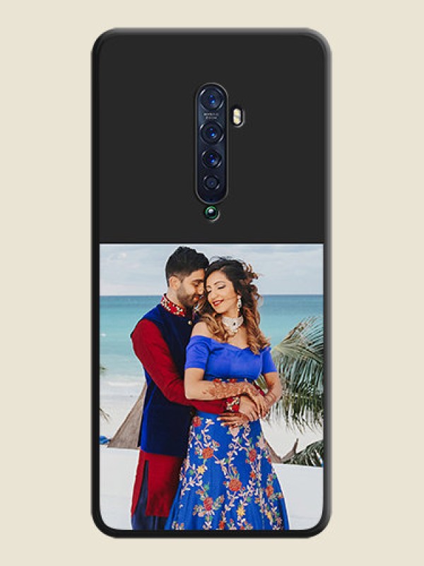 Custom Image Upload With Space Black Color On Custom Soft Matte Mobile Back Cover - Oppo Reno 2