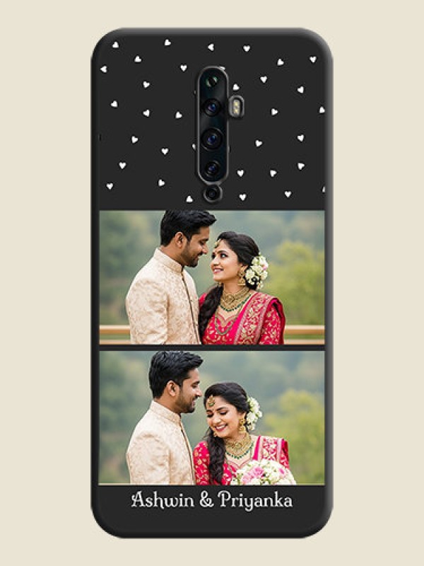 Custom Miniature Love Symbols with Name on Space Black Custom Soft Matte Back Cover - Oppo Reno 2F