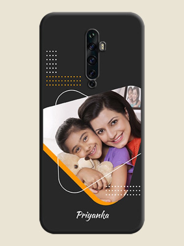 Custom Yellow Triangle - Photo on Space Black Soft Matte Phone Cover - Oppo Reno 2F