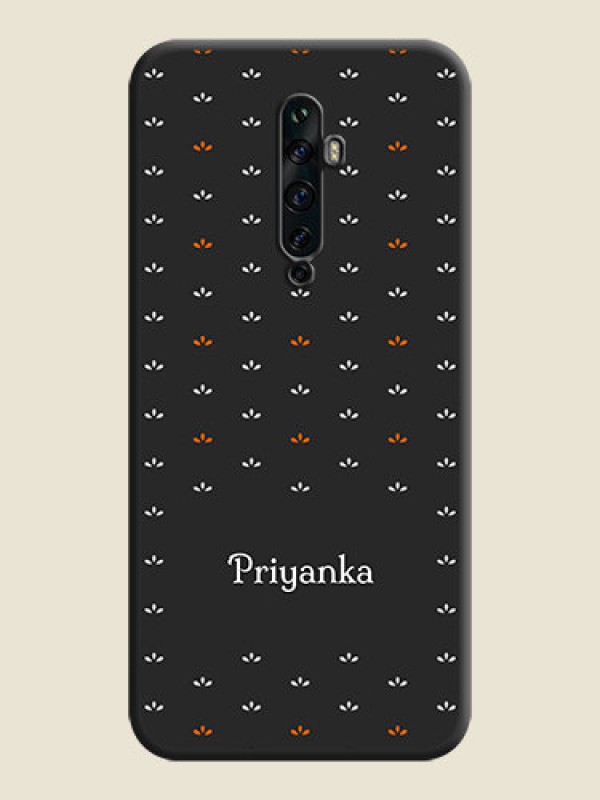 Custom Simple Pattern With Custom Text On Space Black Personalized Soft Matte Phone Covers -Oppo Reno 2F