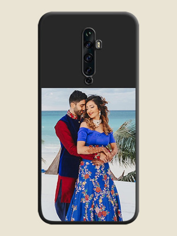 Custom Image Upload With Space Black Color On Custom Soft Matte Mobile Back Cover - Oppo Reno 2F