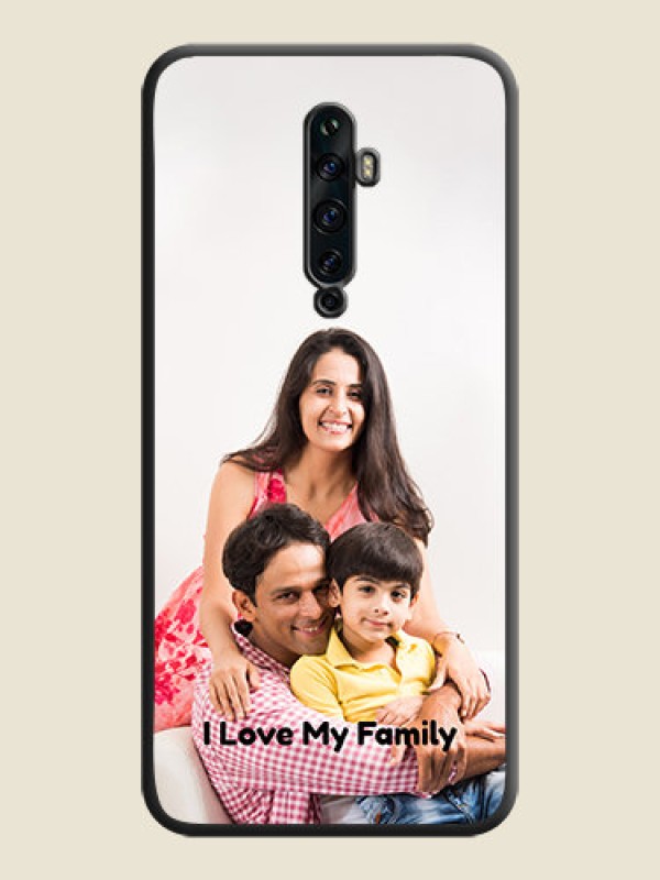 Custom Full Single Pic Upload With Text On Space Black Personalized Soft Matte Phone Covers -Oppo Reno 2Z