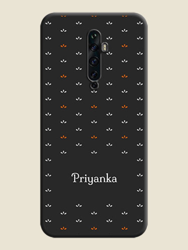 Custom Simple Pattern With Custom Text On Space Black Personalized Soft Matte Phone Covers -Oppo Reno 2Z