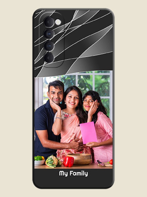 Custom Mixed Wave Lines - Photo on Space Black Soft Matte Mobile Cover - Oppo Reno 4 Pro