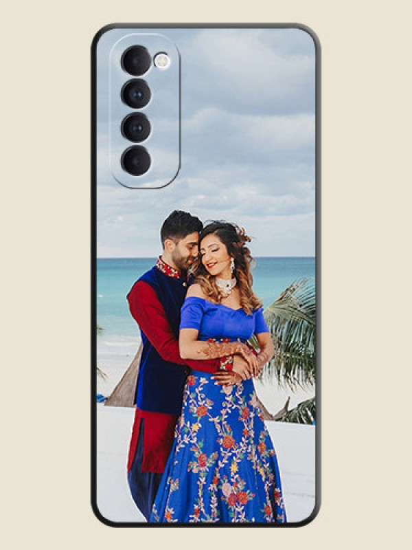 Custom Full Single Pic Upload On Space Black Personalized Soft Matte Phone Covers -Oppo Reno 4 Pro