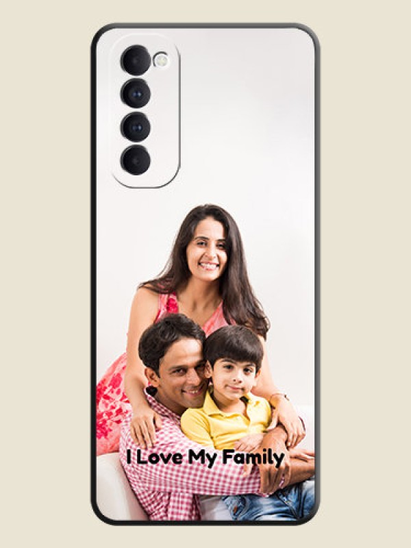 Custom Full Single Pic Upload With Text On Space Black Personalized Soft Matte Phone Covers -Oppo Reno 4 Pro