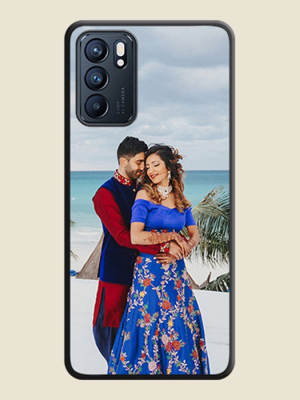 Custom Full Single Pic Upload On Space Black Personalized Soft Matte Phone Covers -Oppo Reno 6 5G
