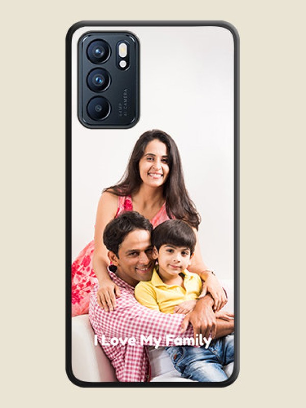 Custom Full Single Pic Upload With Text On Space Black Personalized Soft Matte Phone Covers -Oppo Reno 6 5G